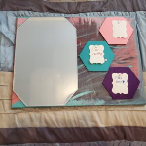 18X24 Affirmation and Manifest Board with 18X12 in Mirror